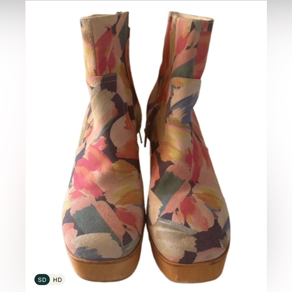 Charlotte Stone Floral Ankle Boots - Picture 4 of 7
